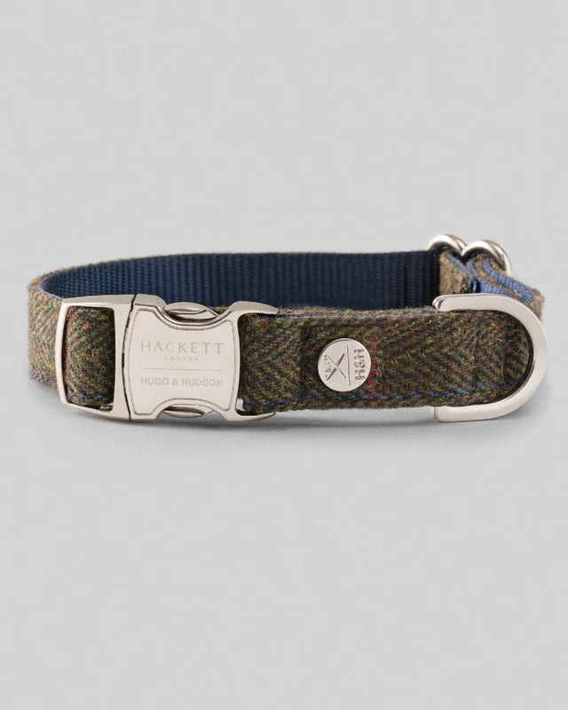 Collier en tweed à chevrons vert foncé - Hugo&Husdon