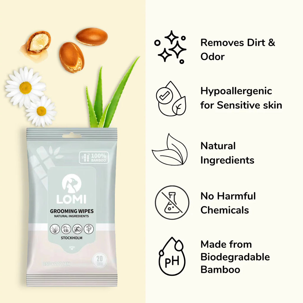 Lingettes humides écologique - Lomi Pet Care