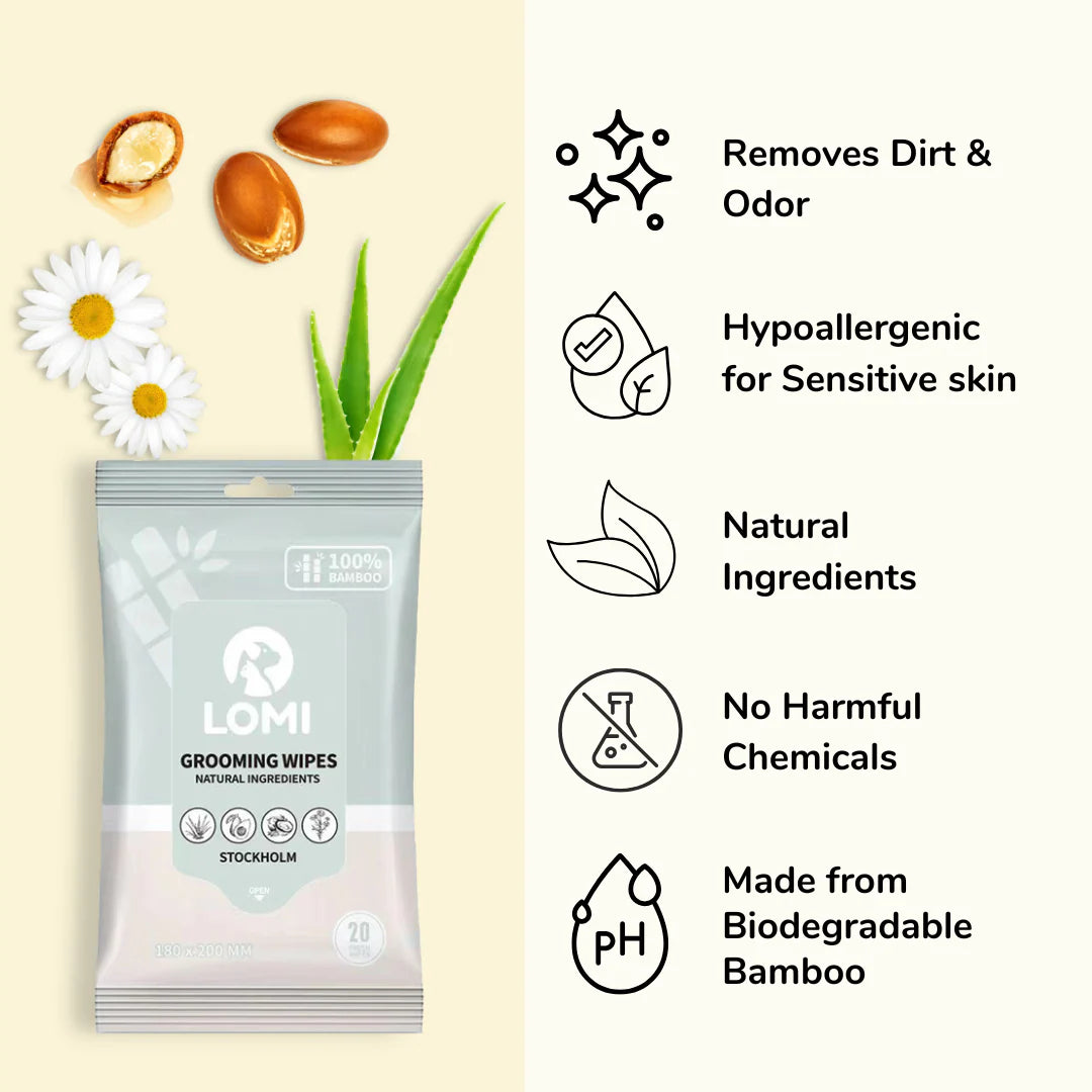 Lingettes humides écologique - Lomi Pet Care