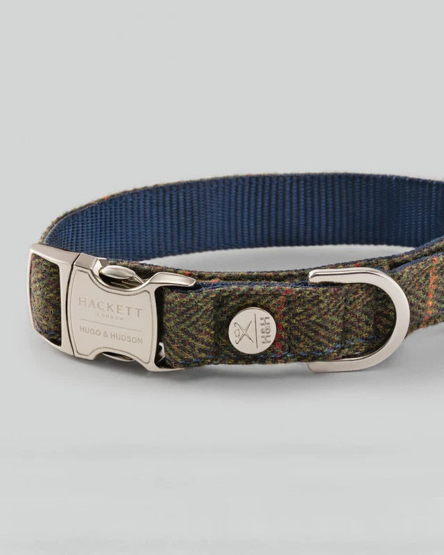 Collier en tweed à chevrons vert foncé - Hugo&Husdon