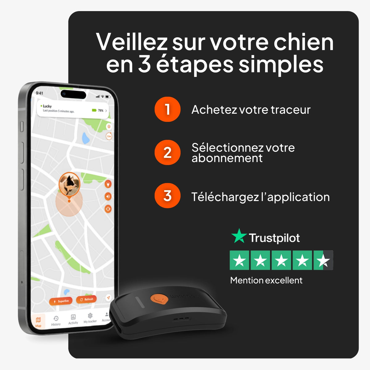 Traceur GPS pour chien - Weenect
