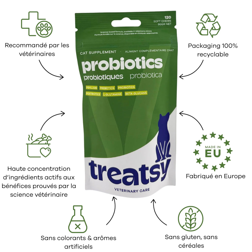Veterinary Care Probiotiques pour chat - Treatsy