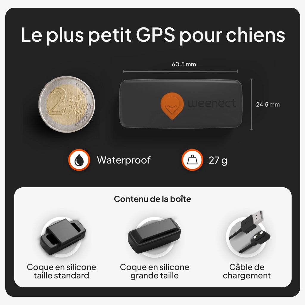 Mini Traceur GPS pour petit chien - Weenect