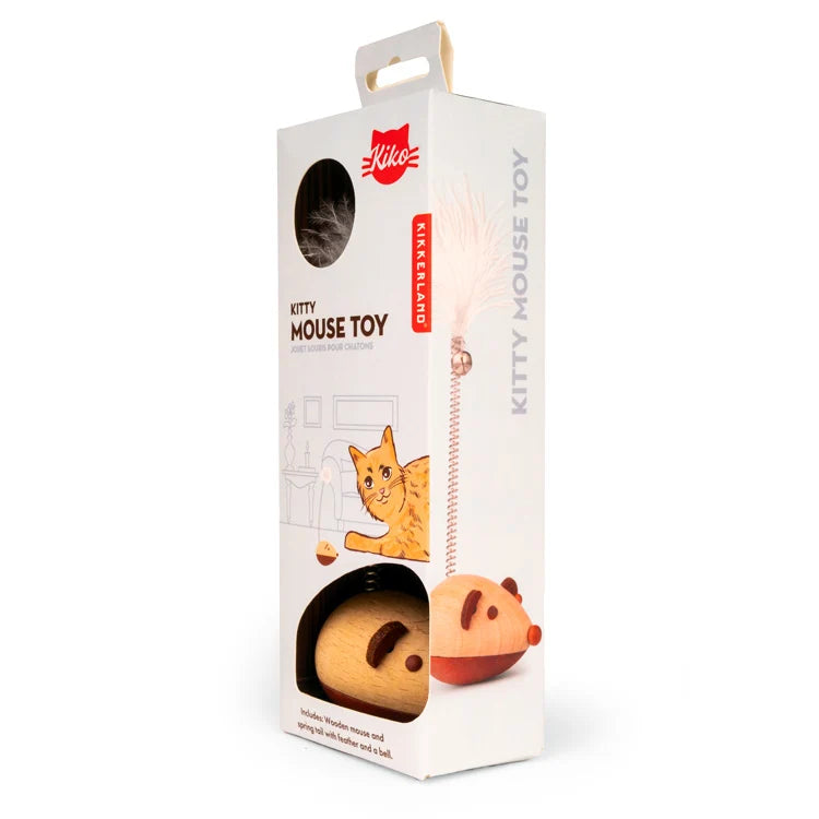 Jouet souris en bois pour chat - Kikkerland