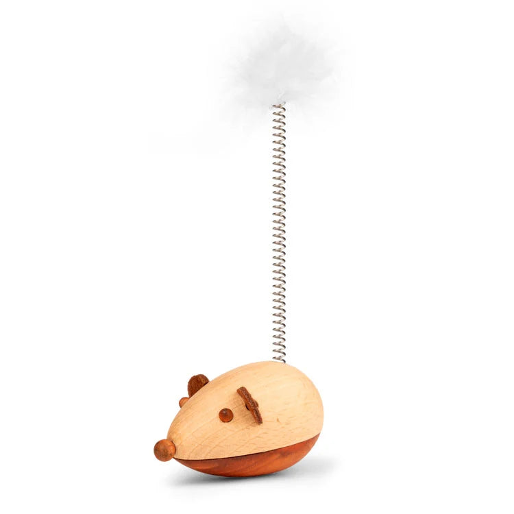 Jouet souris en bois pour chat - Kikkerland