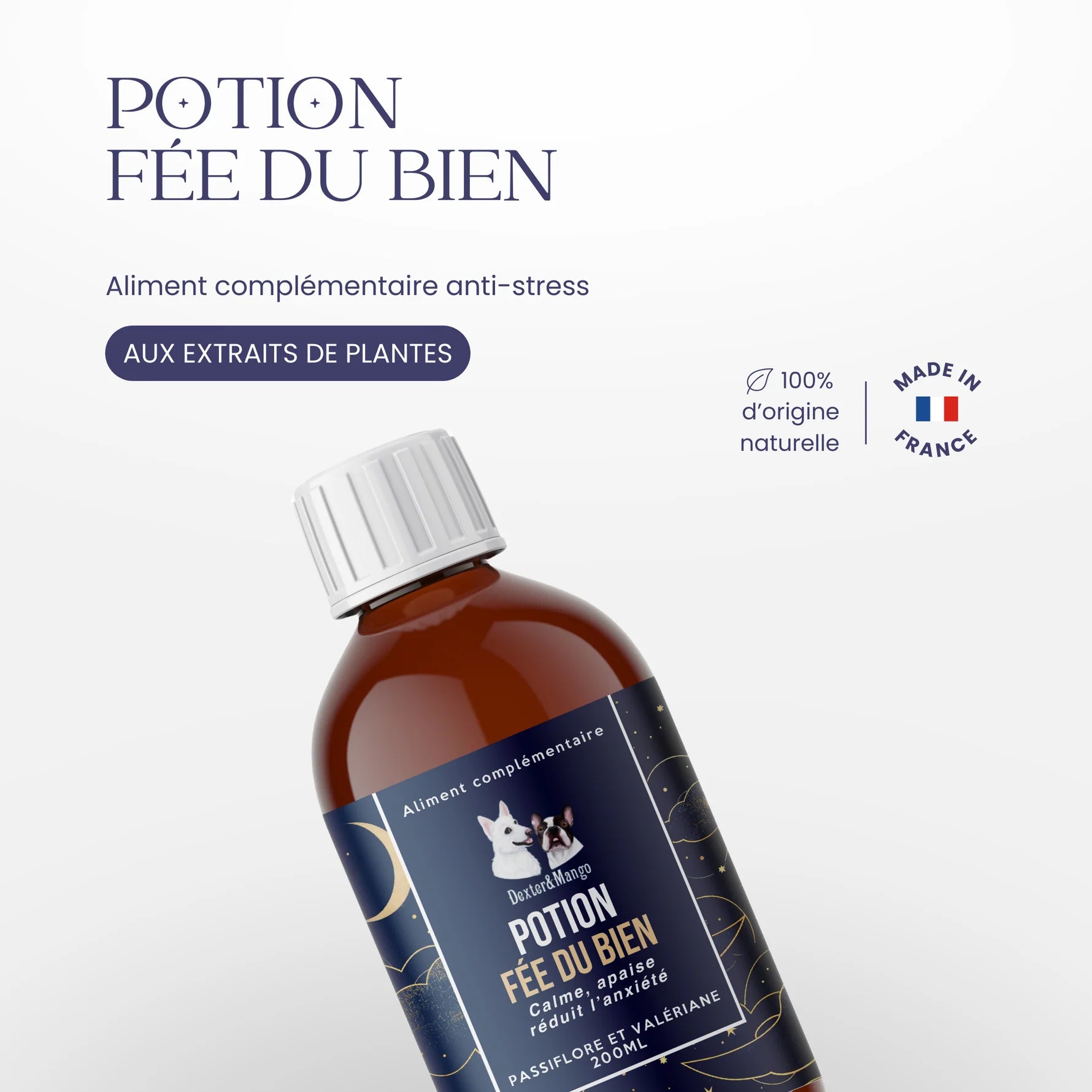 Complément alimentaire anti-stress chien - Dexter&Mango