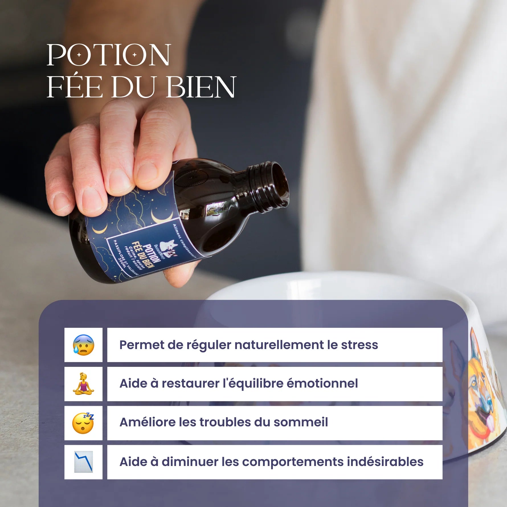 Complément alimentaire anti-stress chien - Dexter&Mango