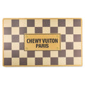 Tapis pour gamelles Chewy Vuiton à carreaux beiges - Haute Diggity Dog