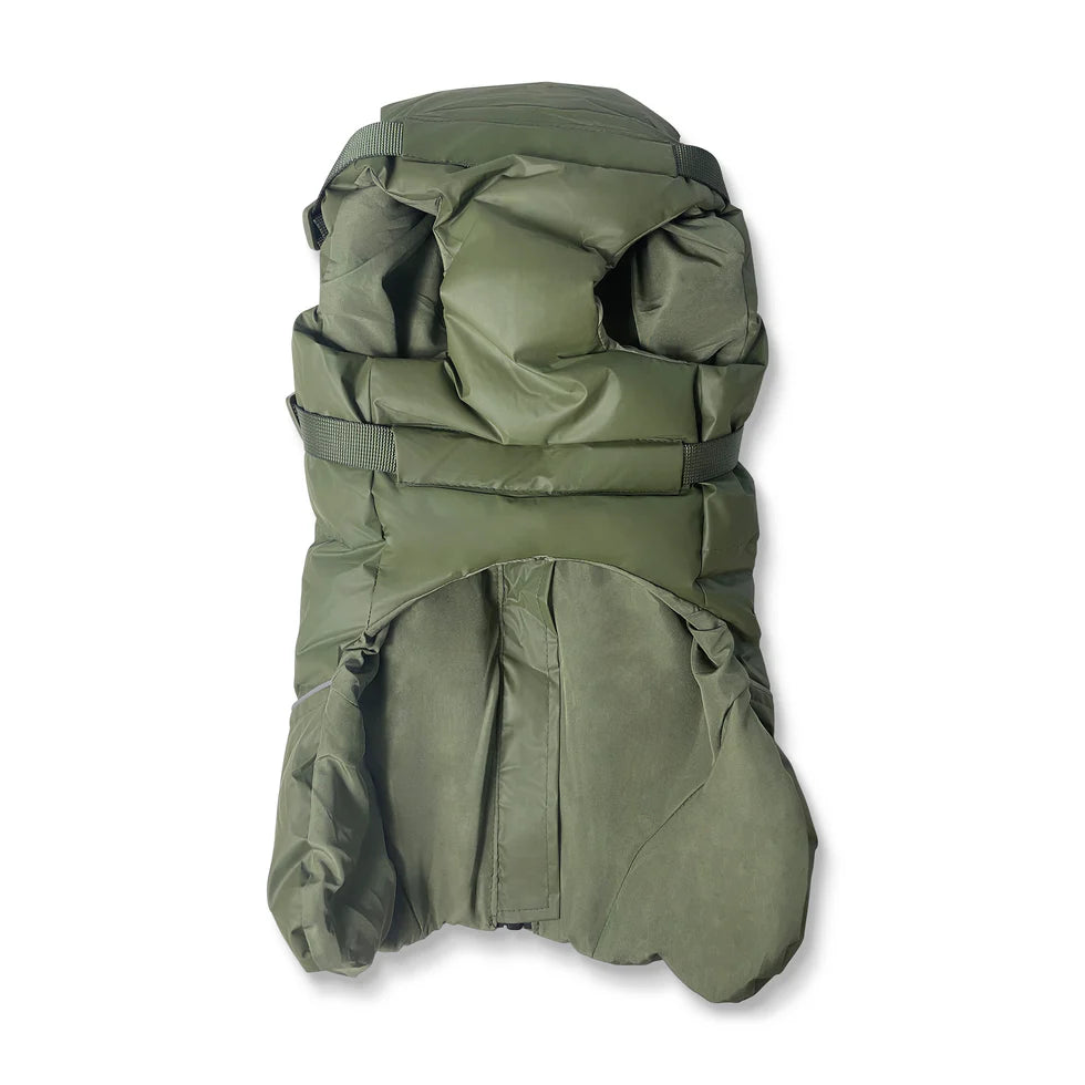 Veste d'hiver avec harnais Vert forêt - Puppy Bohème
