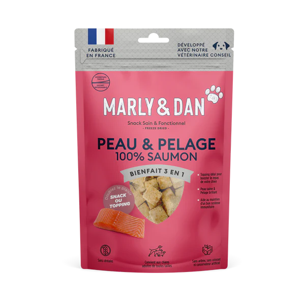 Peau & Pelage 100% saumon pour chien - Marly&Dan