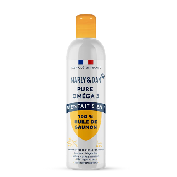 Huile de Saumon pour chien & chat 250ml - Marly&Dan