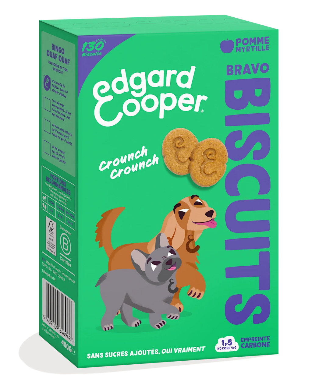 Biscuits Pomme et Myrtilles 400g - Edgar&Cooper