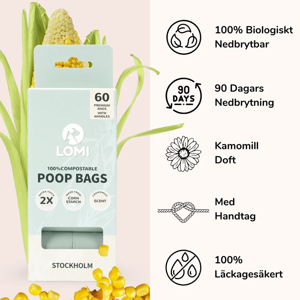 Sacs à déjections écologique - Lomi Pet Care