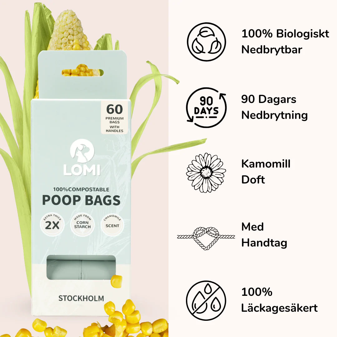 Sacs à déjections écologique - Lomi Pet Care