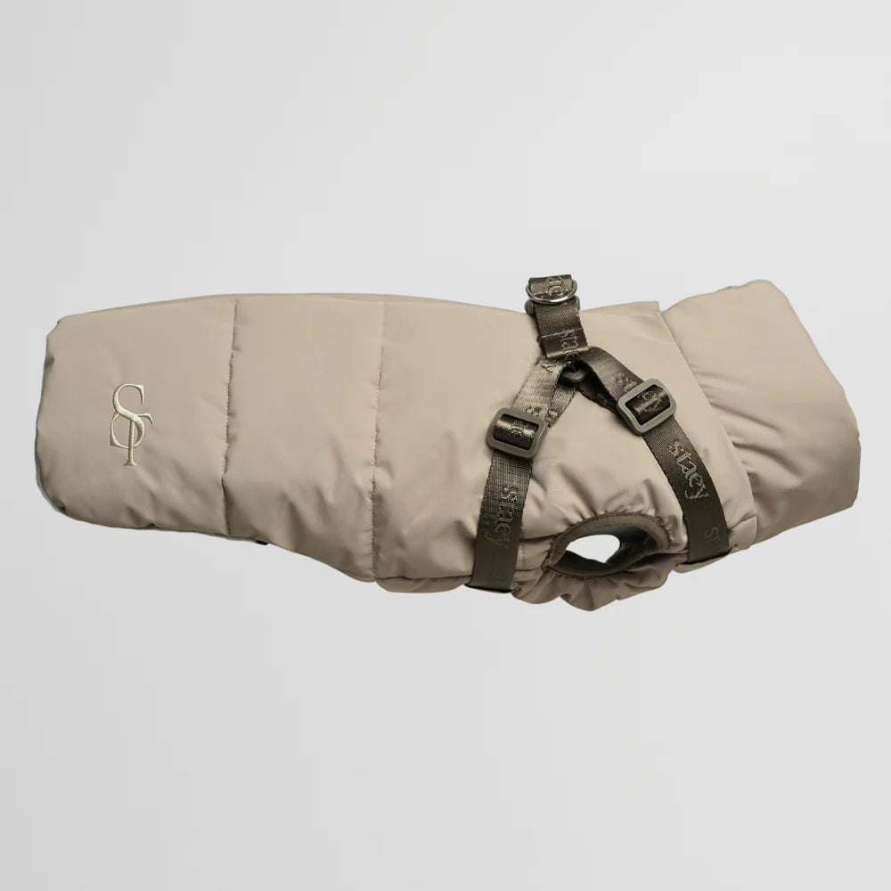 Manteau pour chien Vera avec harnais Sable - Staey