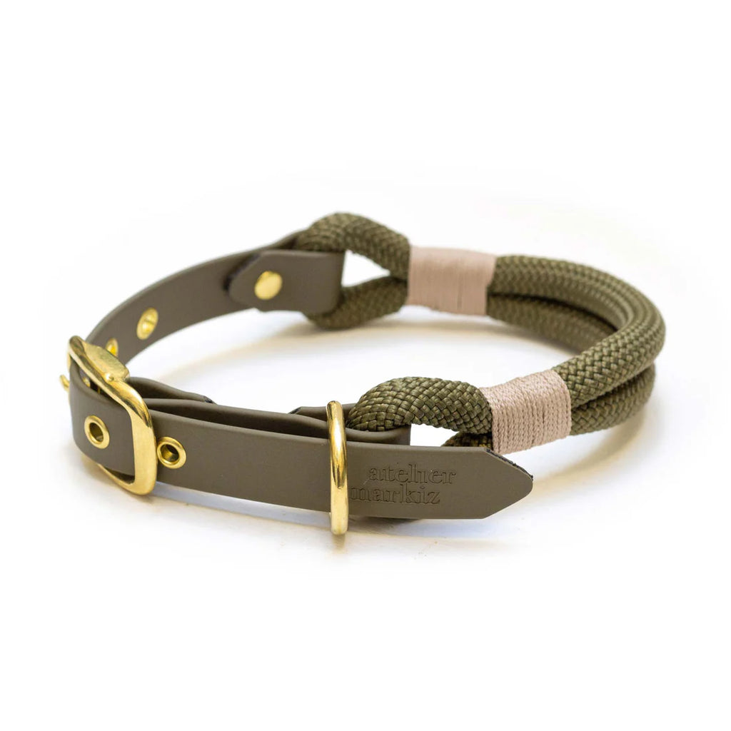 Collier en corde Kaki - Atelier Markiz