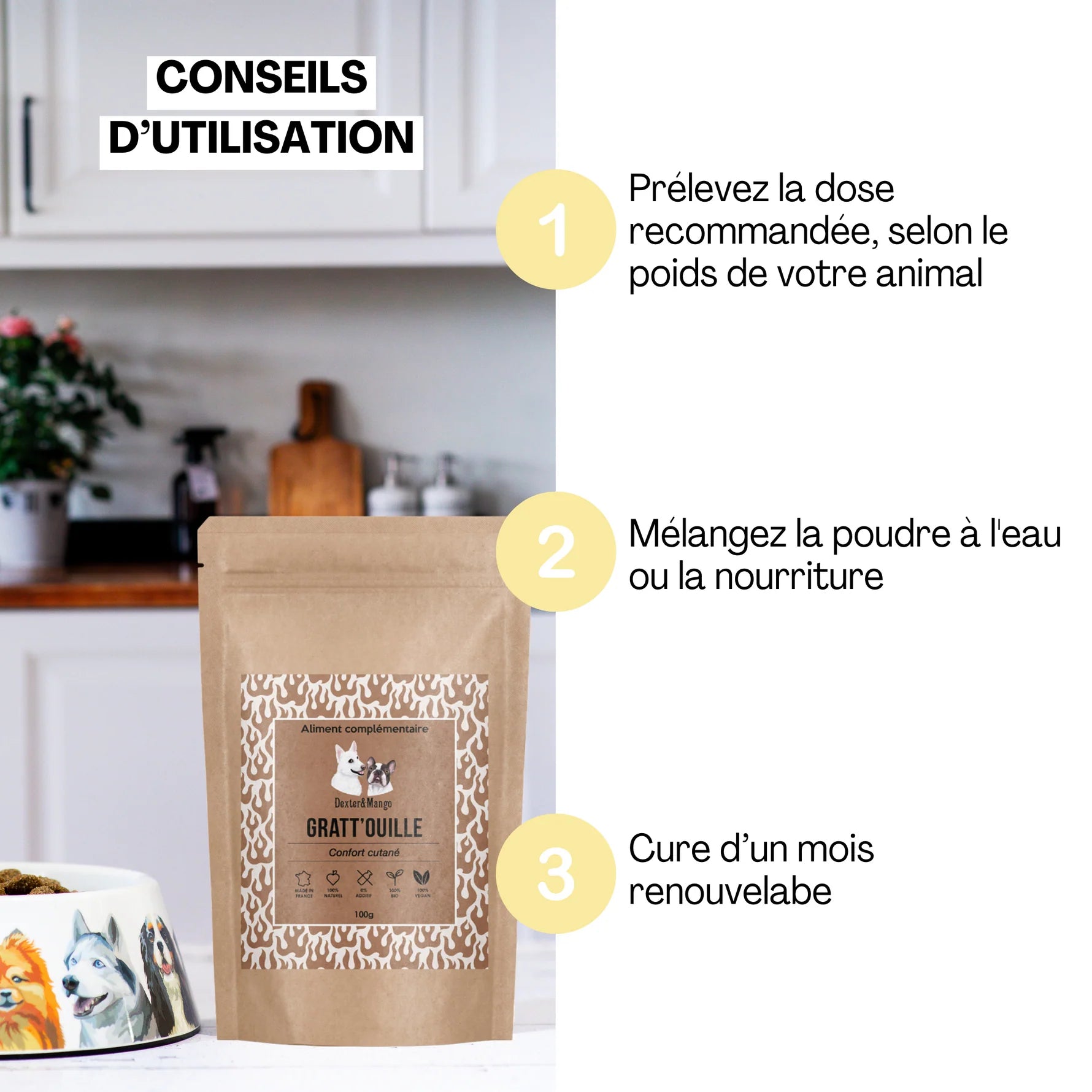 Aliment complémentaire anti-démangeaisons - Dexter&Mango