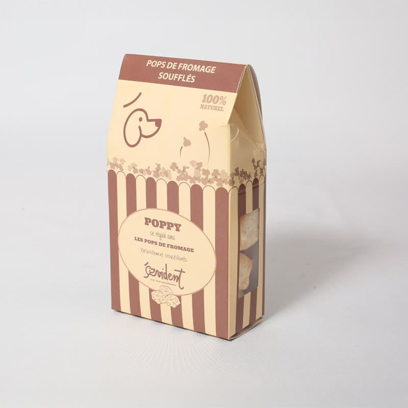 Dés de fromage soufflés pour chien POPPY - évident